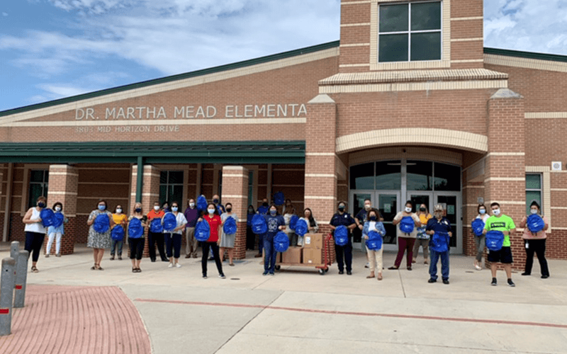 Backpack Drive Blue Cares 2020